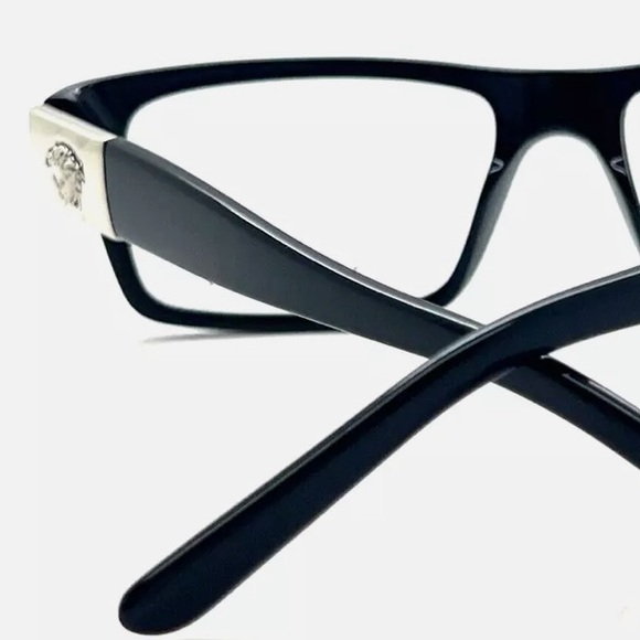 VERSACE BLACK SILVER MEDUSA OPTICAL “PRESCRIPTION” FRAMES AND BOX UNISEX - Picture 2 of 16